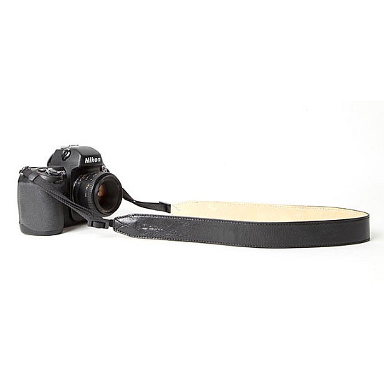 Adjustable Black Leather DSLR Camera Neck Strap by Cam-in